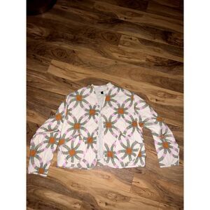 universal thread womens jacket quilted XL patterned used